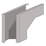 Wall Duct Outside 90° Adapter 24'' x 6''